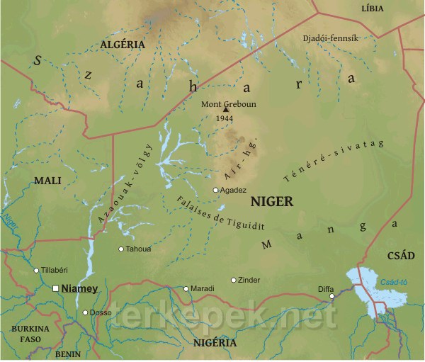 Niger térkép